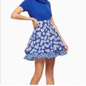 Kate Spade Tangier Double Layer Silk Floral skirt